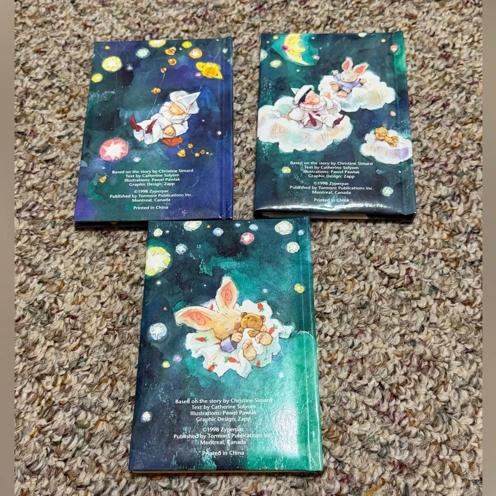 Vintage 1998 Tormont lot of 3 Children's Moon Theme board books bedtime stories‎